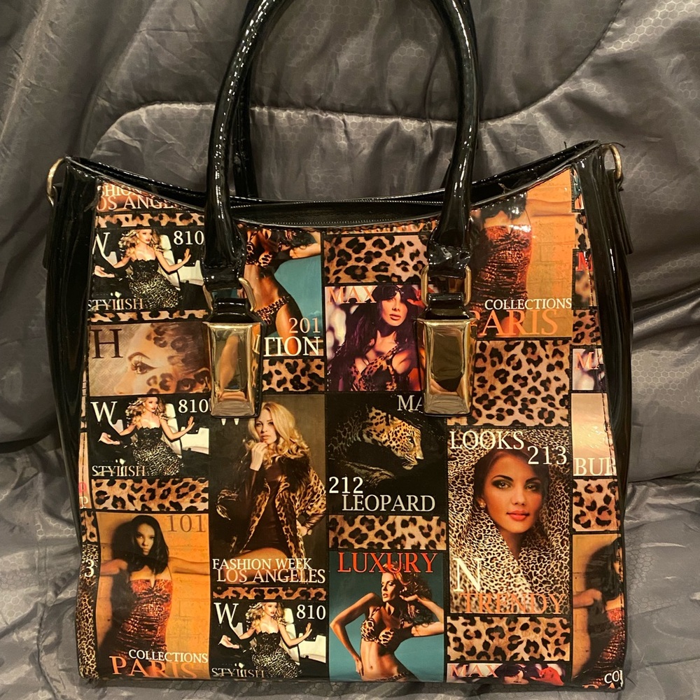 Fun and Funky Faux Patent Leather Fashion Bag